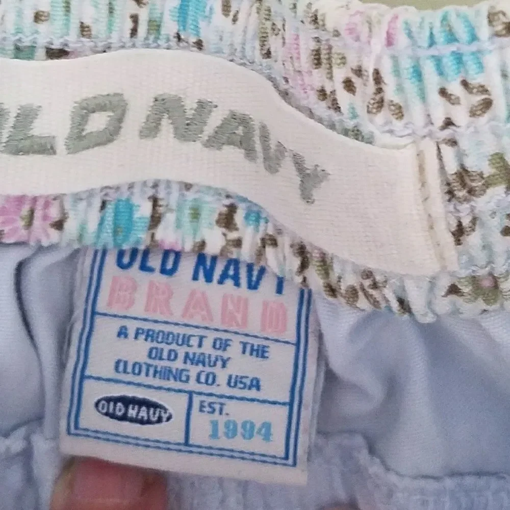 Old Navy Girls Pale Blue Shorts Faux Drawstring Size 5 Casual Summer